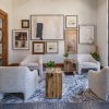 clubroom with a wood floor
